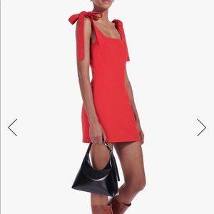 Staud mini red dress/Abbi dress in poinsettia